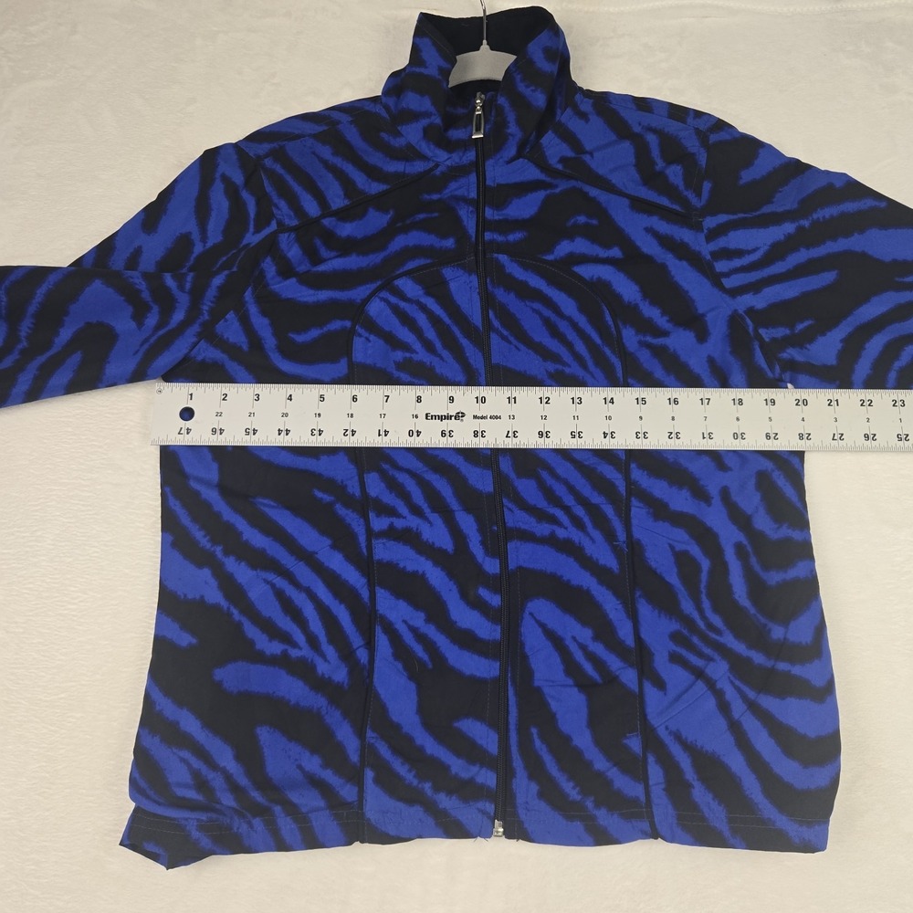 Activology Blue and Black‎ Zebra Print Jacket Size Small Zipper - Picture 4 of 10